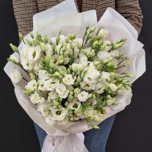 Букет из белых эустом 15шт
